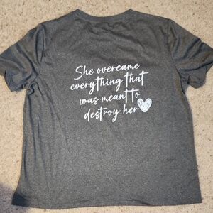 Gray Inspirational Women's Top